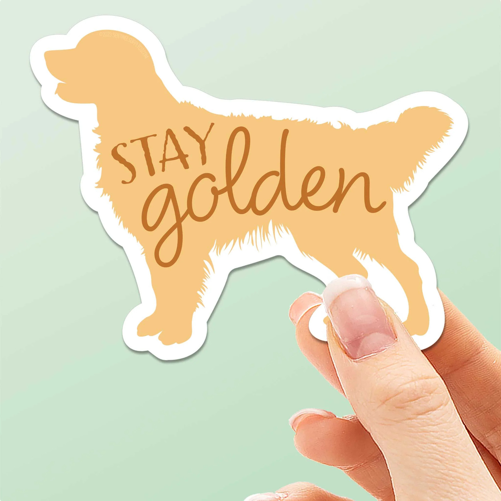 Stay Golden – Cute Golden Retriever Dog Sticker