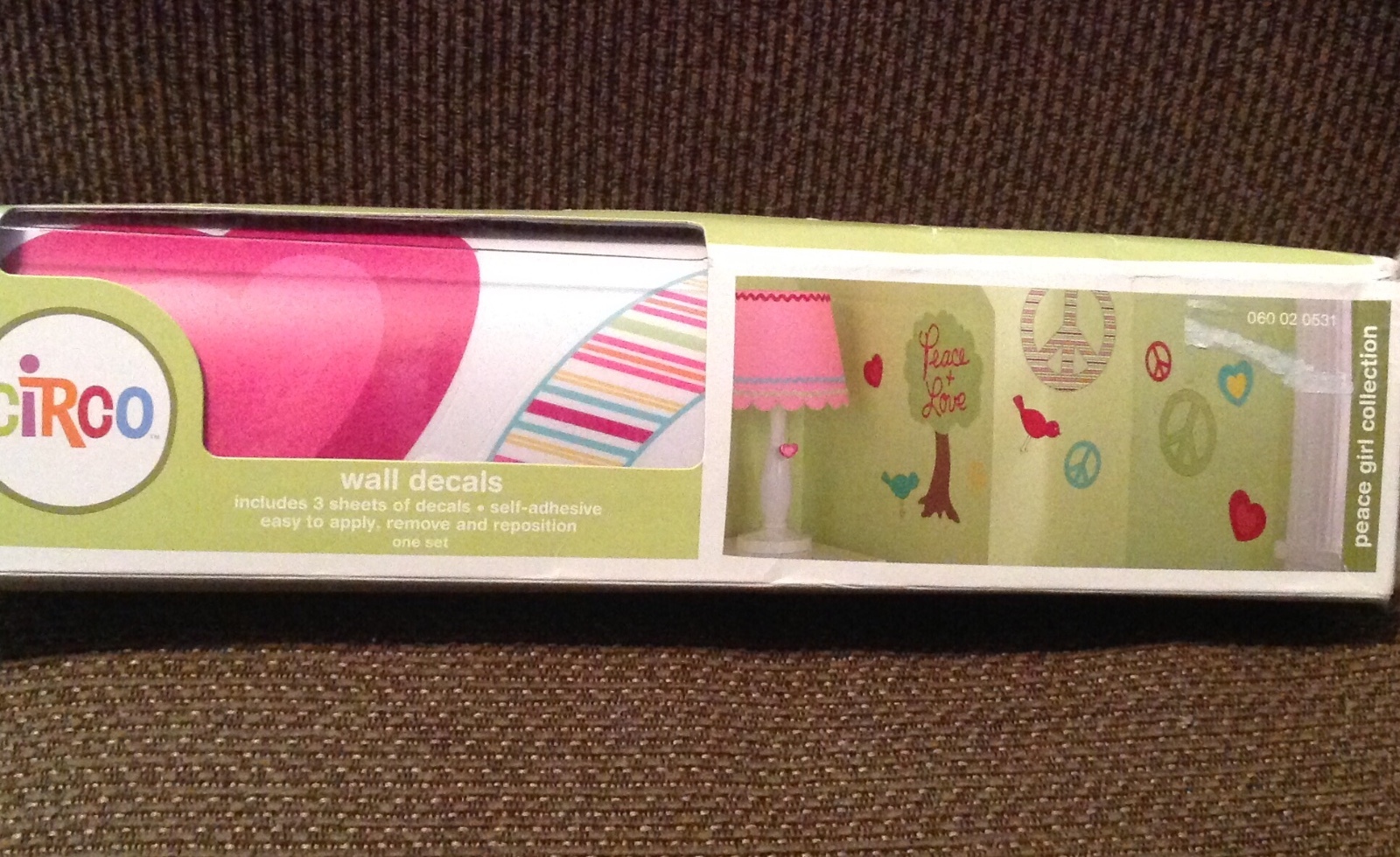 CIRCO Wall Decals Birds Flowers Hearts Peace Girl Collection NEW Pink Girls