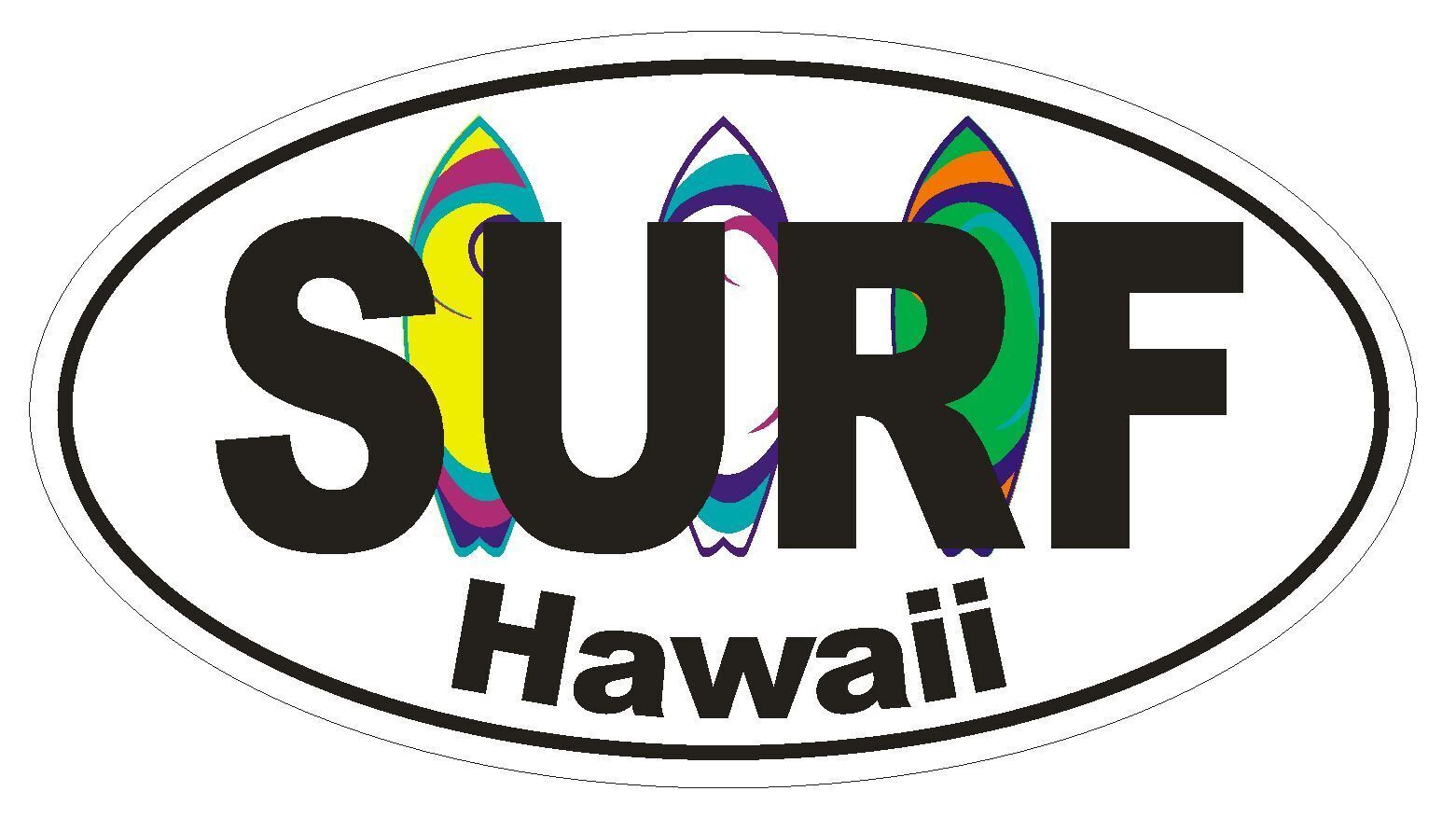 Surf Hawaii Sticker Decal
