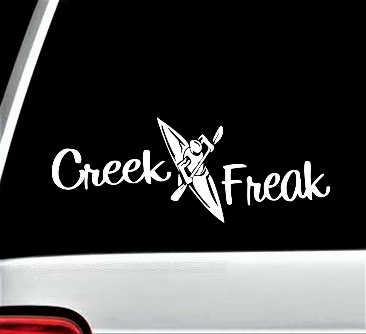Kayak Decal Sticker for Car Window | Kayaking Decal | 8 Inch | Hiking Camping