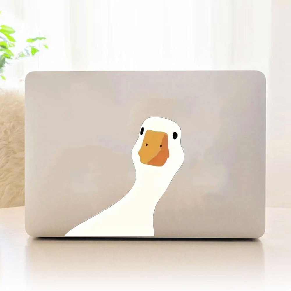 2 Pcs Cartoon Goose Self-Adhesive Sticker, Animal Theme Rear Vehicle Decoration