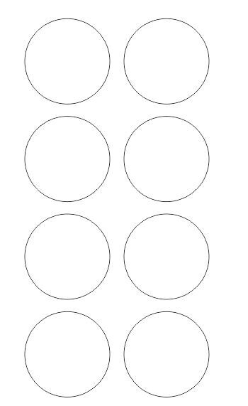 2" White Round Label Dots Stickers Color Coding Inventory 2 Inch Dot