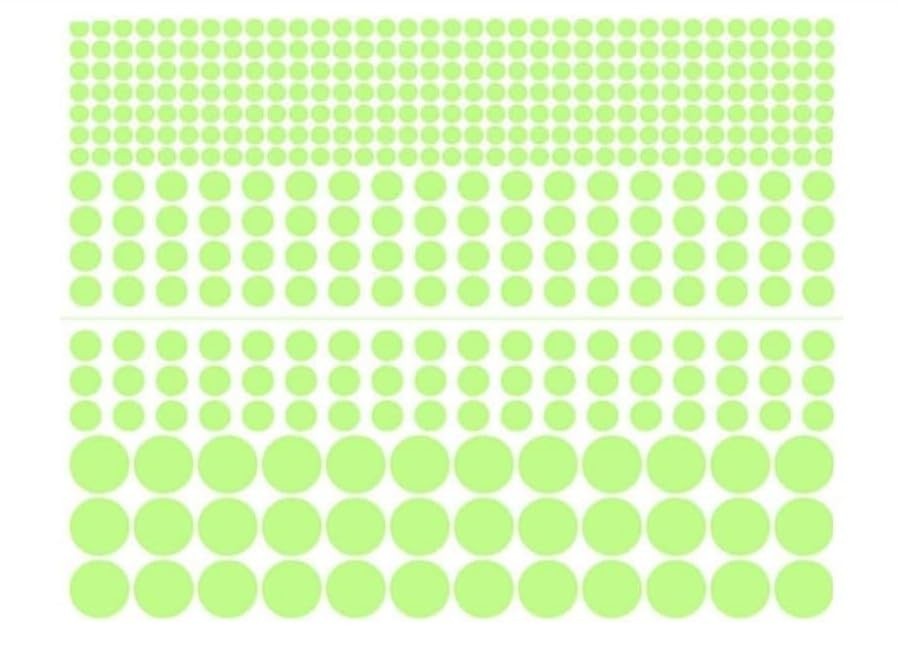 1 Sheet Glow in The Dark Wall Stickers, 407 Pcs Removable Dots White