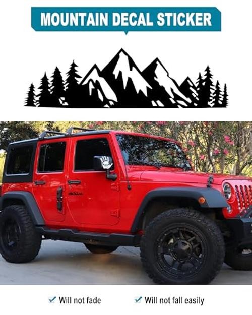 Mountain License Plate Frames on Black, ABS Plastic | 3D Mountain Raised, White