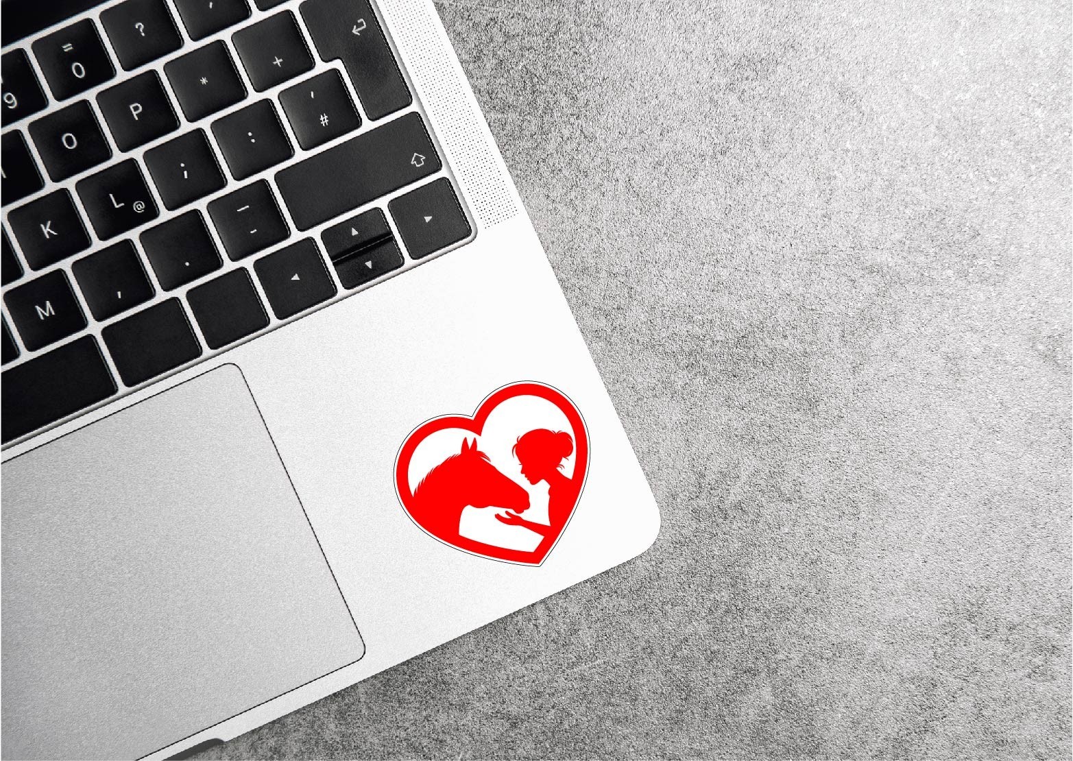 Horse & Girl Heart Decal Sticker Love Cowgirl Trail Show Ride Country Western