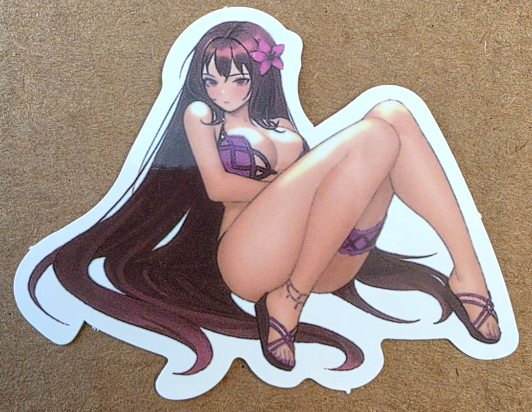 Waifu Sticker Idol Girl Princess Punk Bikini Lingerie Anime Manga Pinup Pin Up