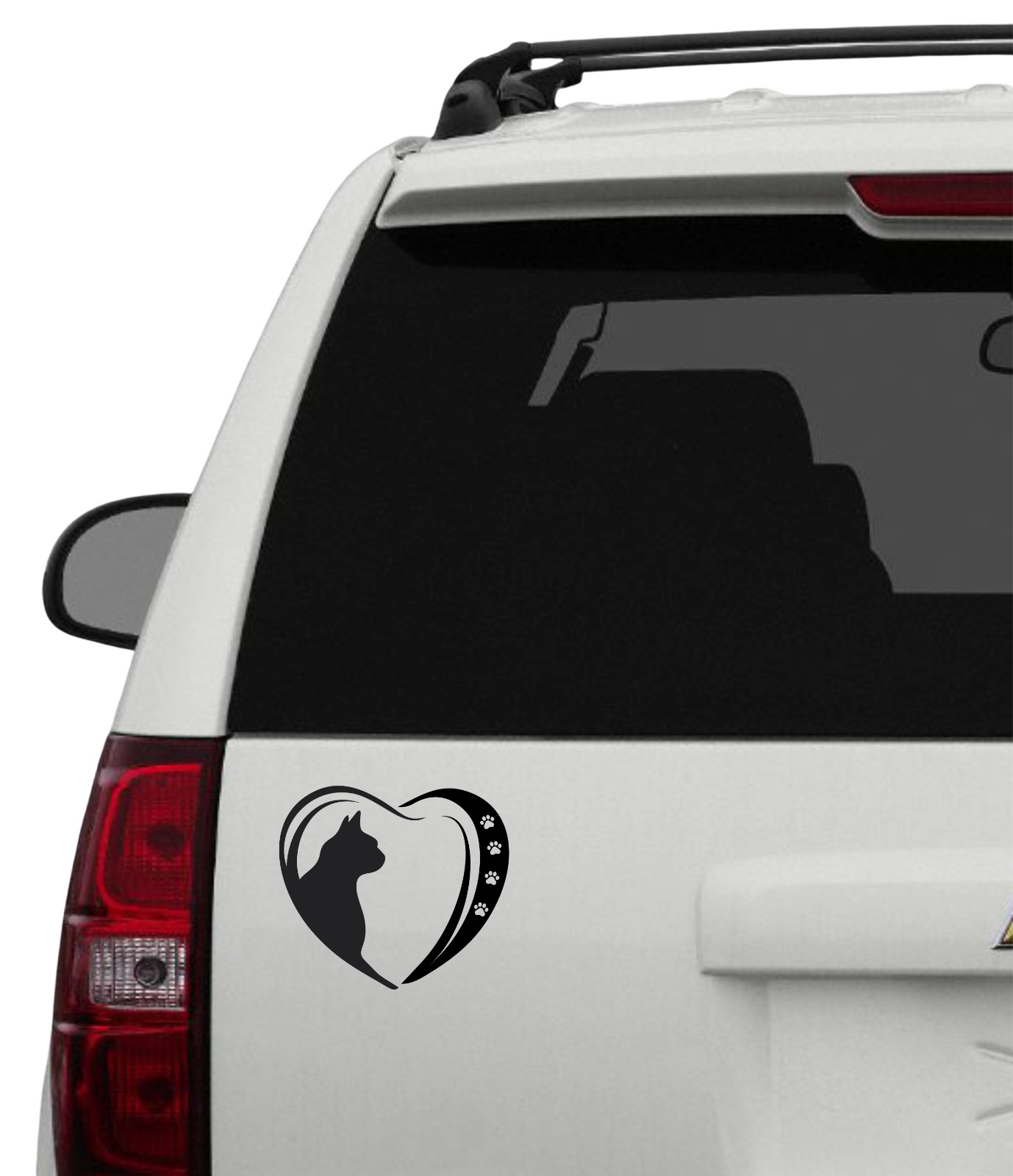 I Heart my Cat Decal Sticker Car Truck SUV RV Window Bumper Laptop Tablet