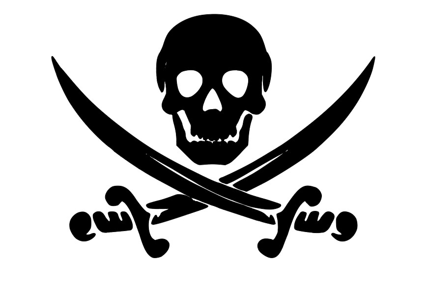 Pirate Skull Swords Vinyl Die Cut Car Decal Sticker – FREE SHIPPING