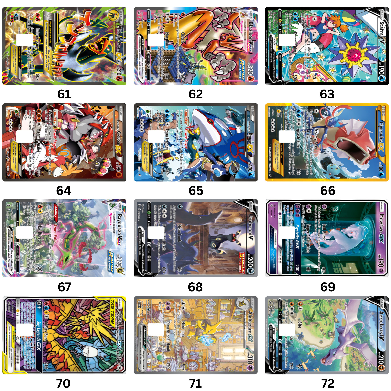 Custom Glossy Pokemon Credit Card Sticker/Cover Decals/High Quality Print