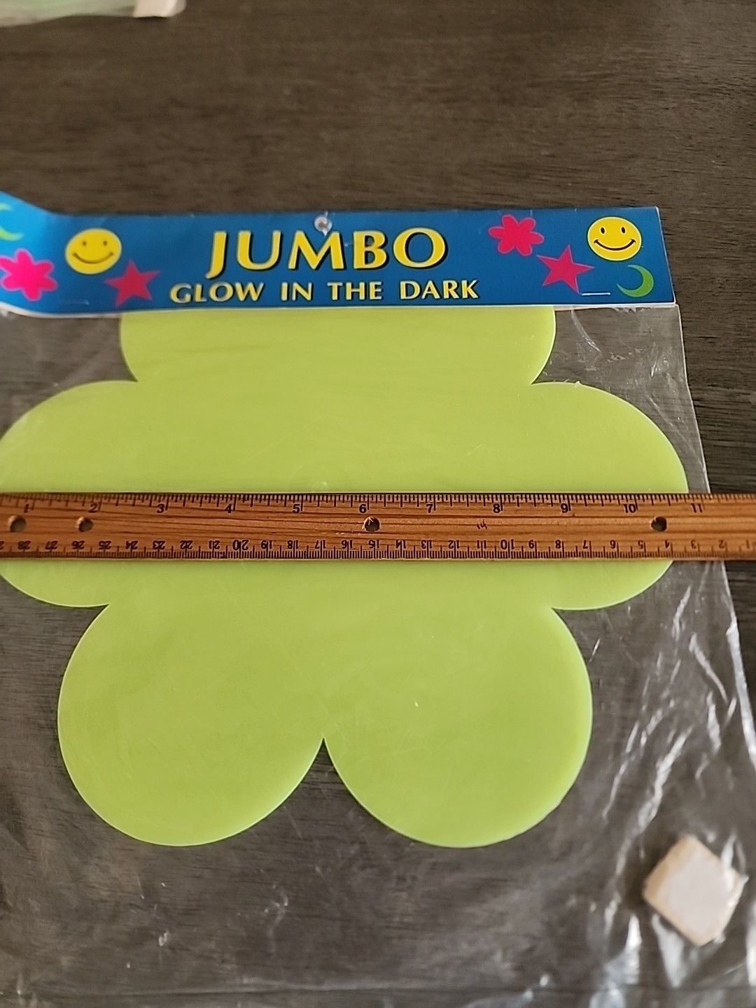 3 Vintage 1990s Jumbo Glow In The Dark Wall Decor Smiley Face Flowers Retro Dorm