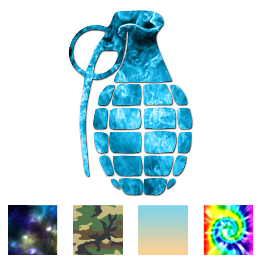 Military Grenade – Vinyl Decal Sticker – Multiple Patterns & Sizes – ebn3364