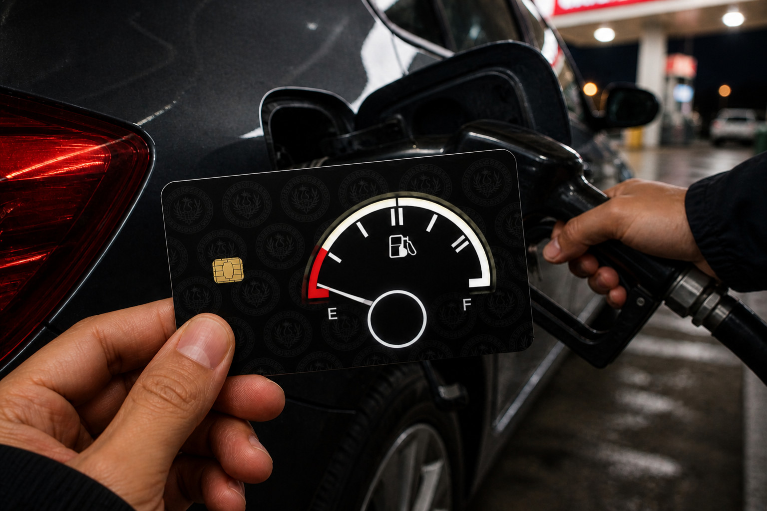 Gas Money Guage Full Near Empty Credit Card Debit Card Skin Covering