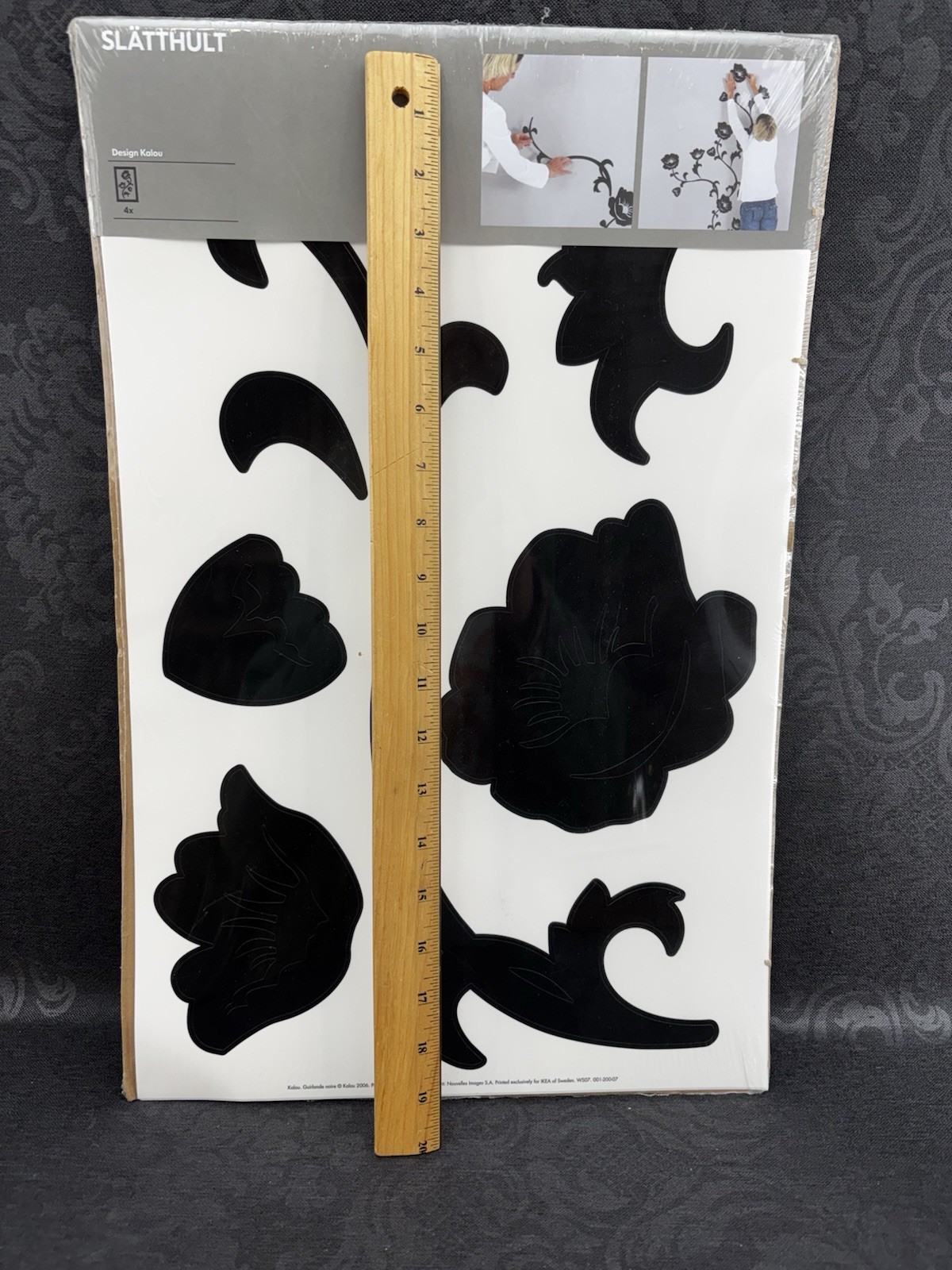 New IKEA Slatthult Black Floral Blossom Wall Stickers Kalou 2006 Decal France