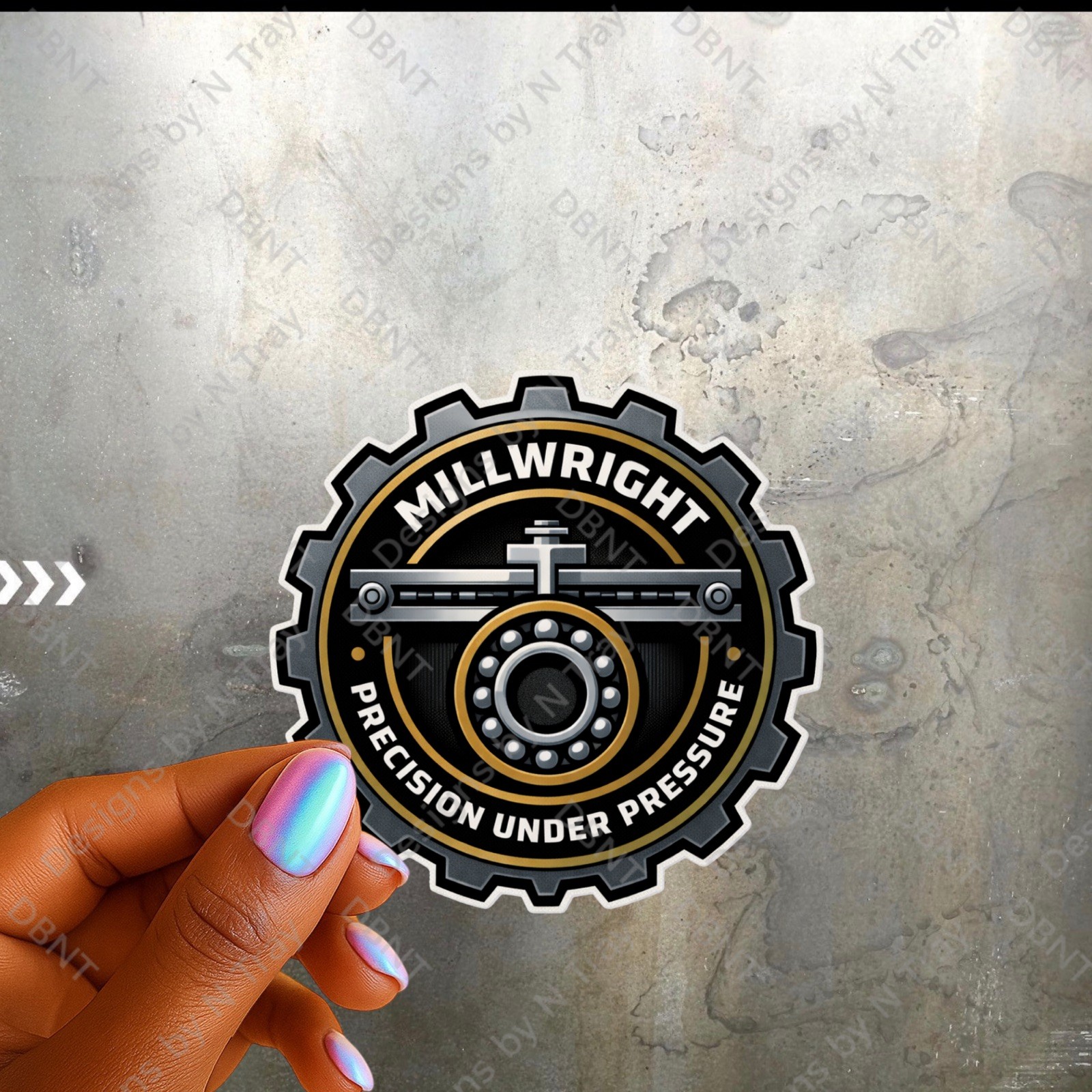 Millwright Precision Under Pressure Sticker UV DTF 3 Inch Trade Decal