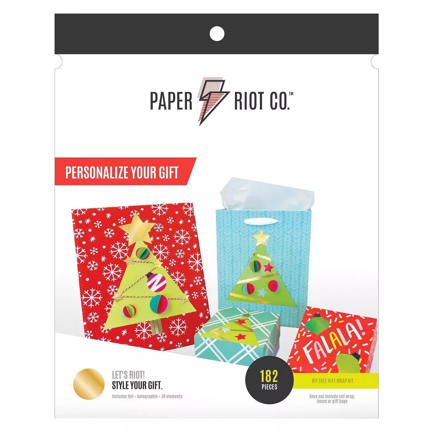 Paper Riot Co. Christmas Tree Decorative Wall Art Santa Gift Craft Book Set 2