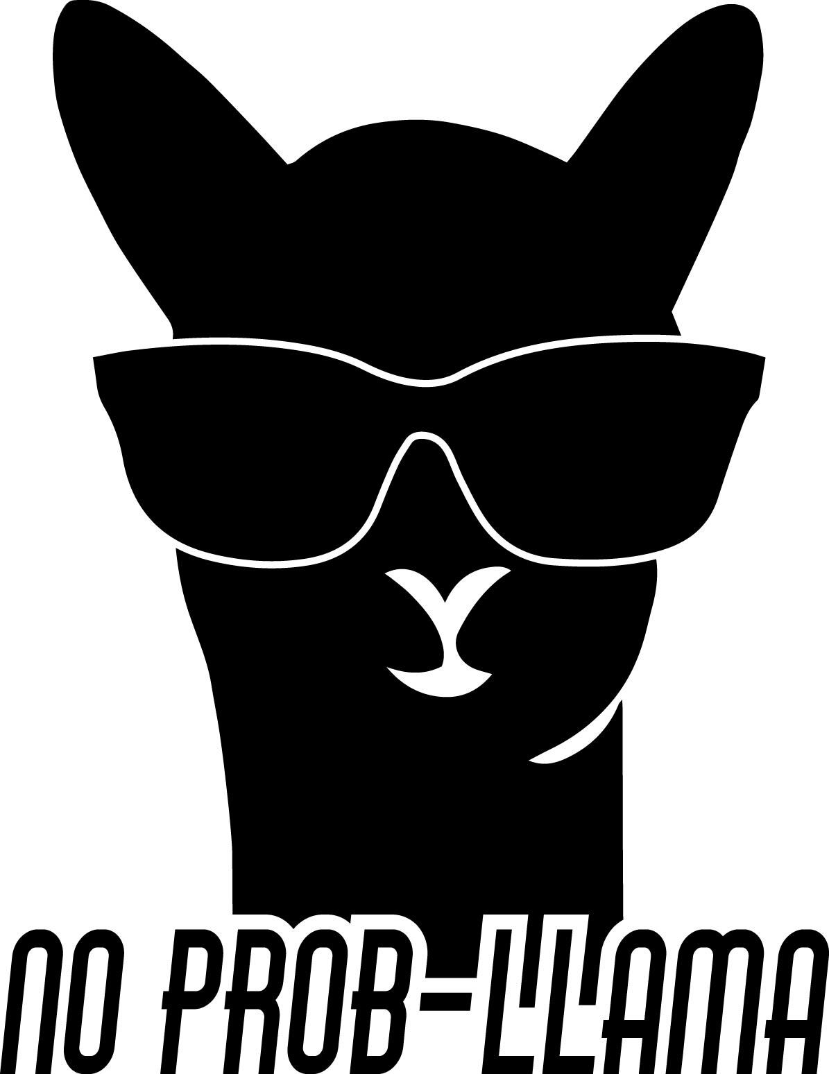 No Prob Llama Decal Window Bumper Sticker Car Cool Alpaca Sunglasses Cute Drama