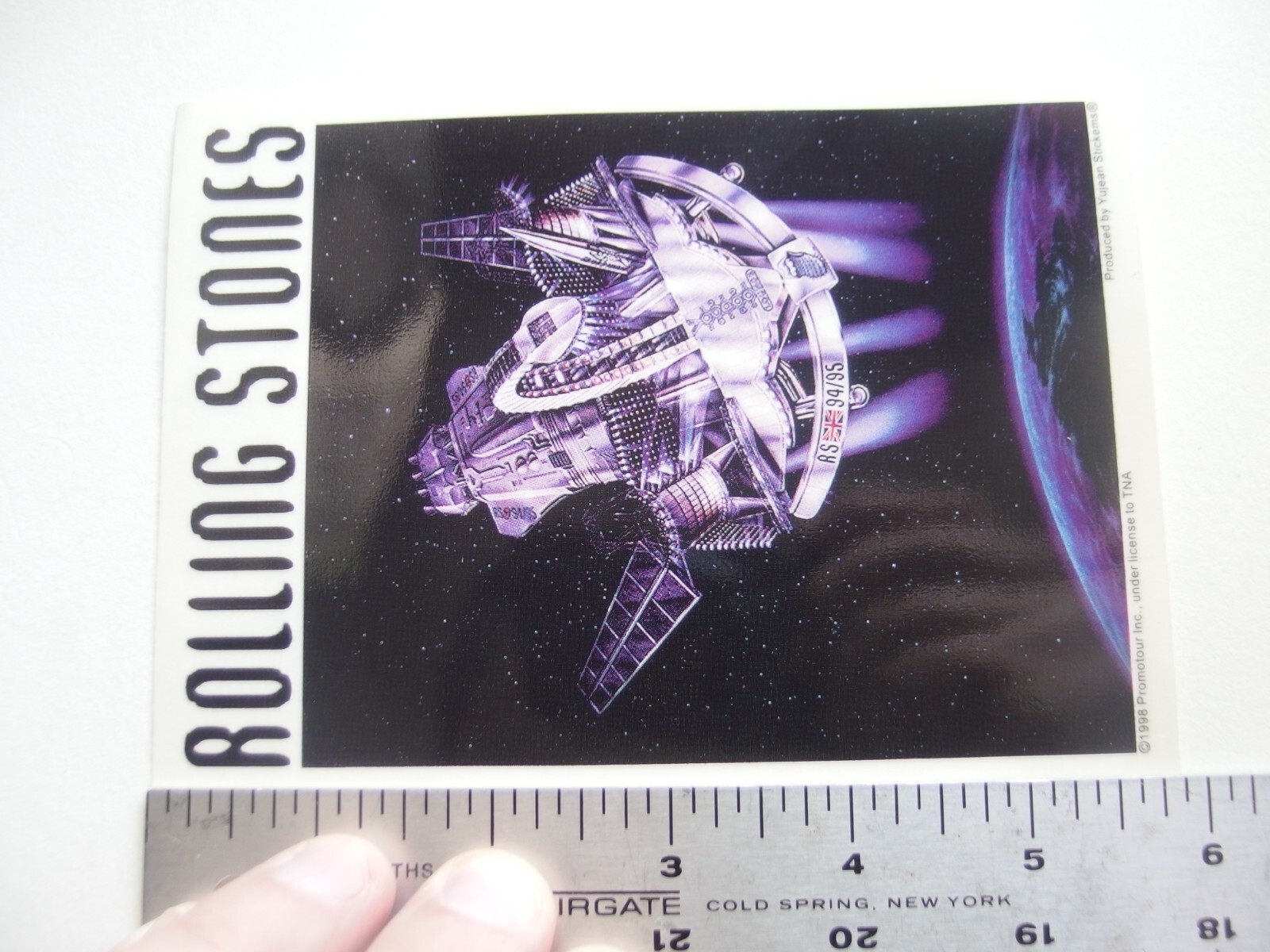 🎸 Vintage Rolling Stones Voodoo Lounge Tour Sticker 1998 TNA 5 7/8 x 4.25"