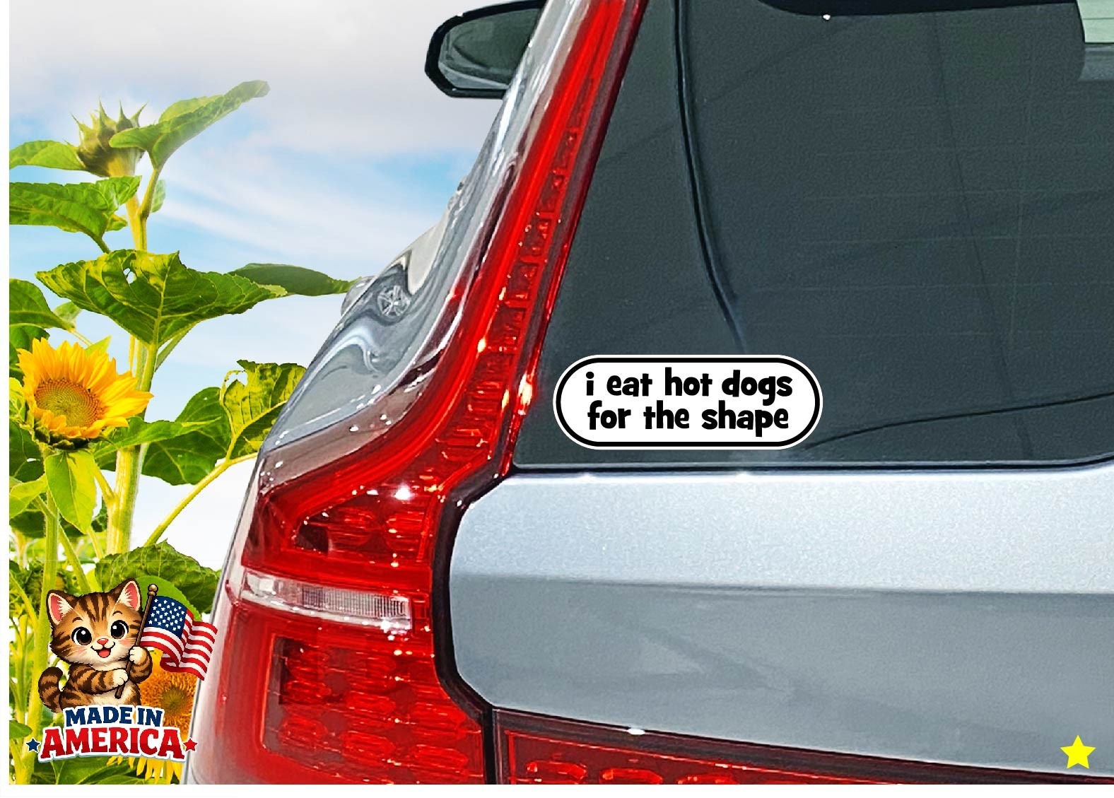 I Eat Hot Dogs for the Shape Decal Sticker Funny Hotdogs Foodie Insult Humor