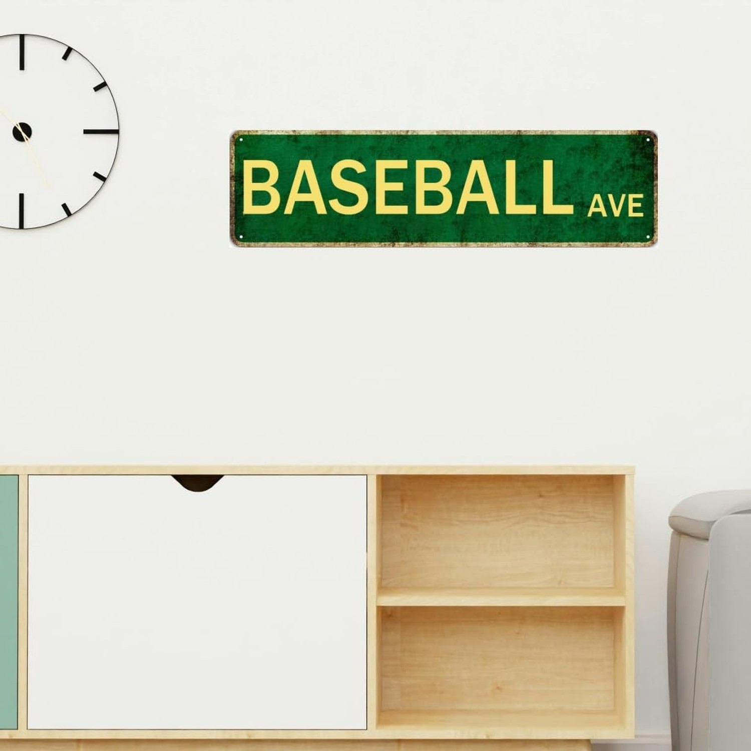 Baseball Decor For Boys Room Baseball Sports Vintage Metal Baseball Ave Tin S…