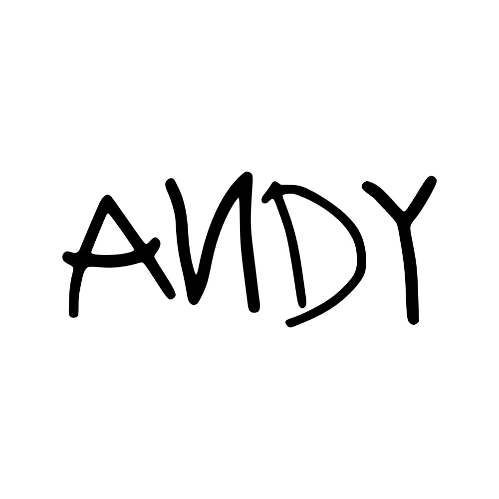 Disney Toy Story ANDY Permanent Sticker Decal Oracal 651 Woody Buzz Lightyear 3"