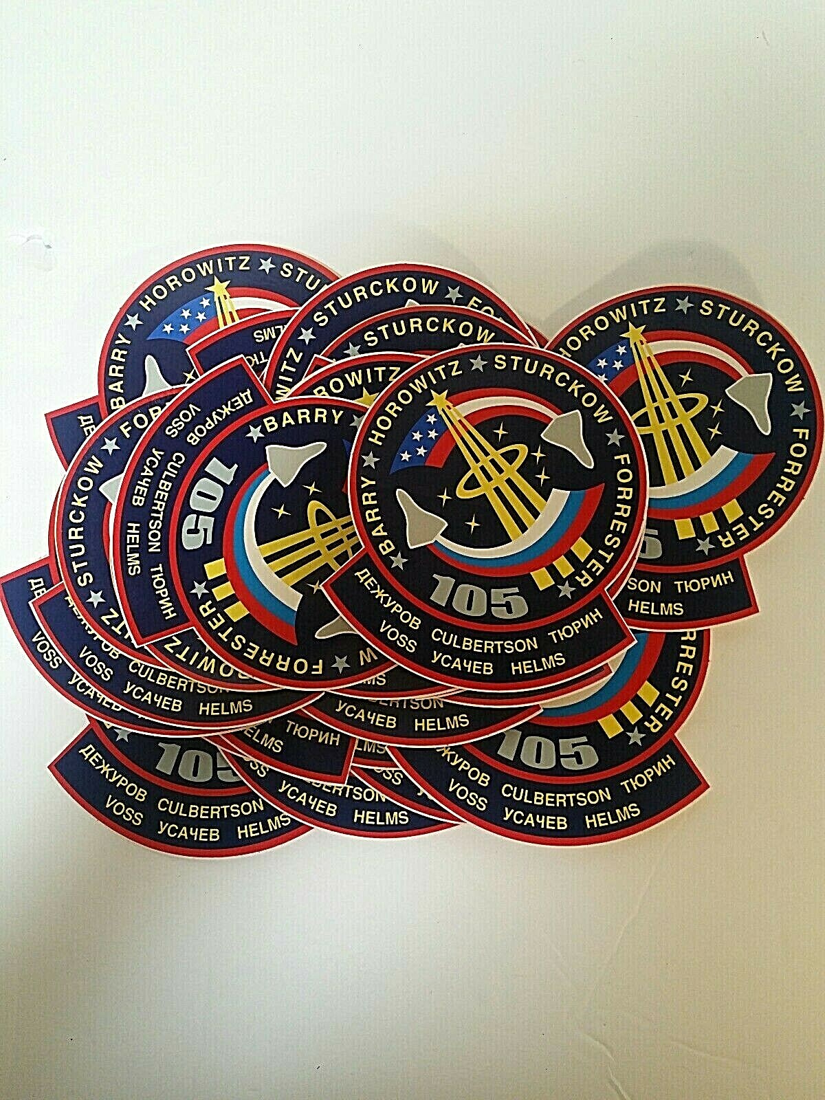 Nasa Discovery Sticker M527 Space Program LOT of 24 STS-105
