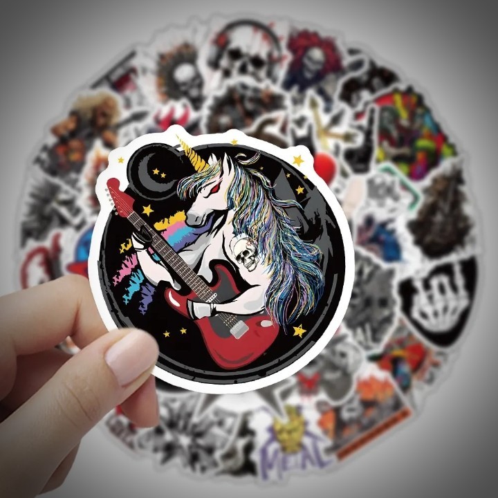 300pcs Rock Band Logo Stickers Decal Lot Punk Vinyl Music Heavy Metal Laptop USA