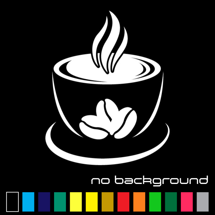 Coffee Cup Sticker Vinyl Decal – Mug Tumbler Kitchen Art Beans Wall Car Window