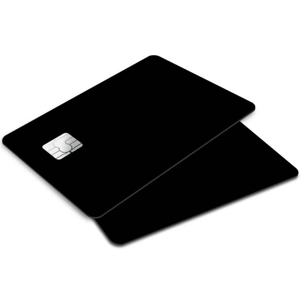 4 Pack Matte Black Credit Card Skin Decal Set Minimalist Stealth 4X Cover