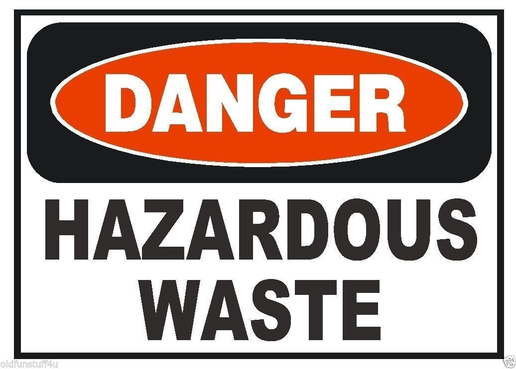 Danger Hazardous Waste OSHA Business Safety Sign Decal Sticker Label D297