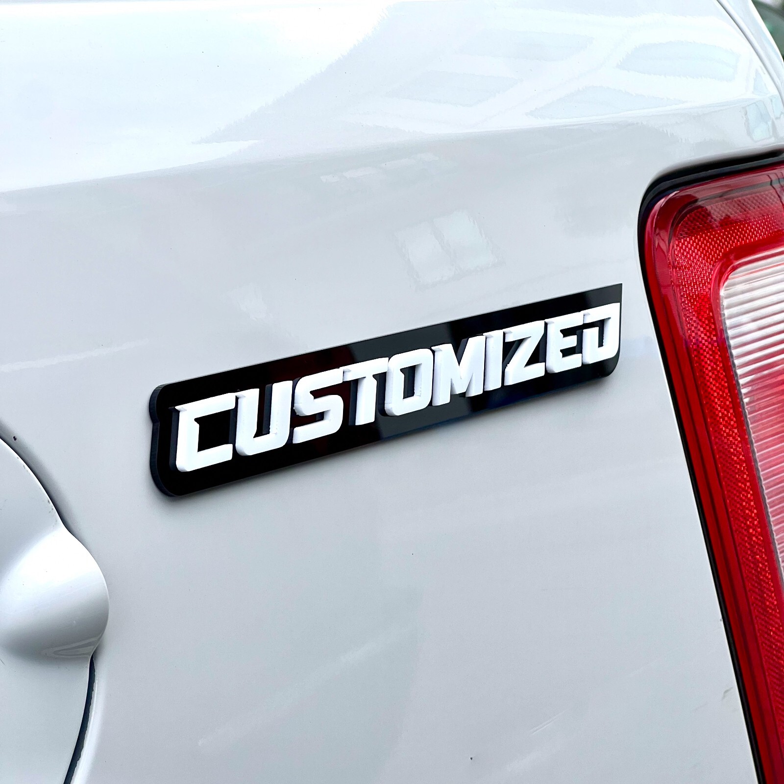 Custom Car Emblem Badge MULTI COLOR Customized Text Names