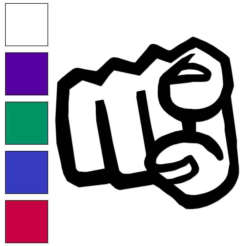 Finger Pointing, Vinyl Decal Sticker, Multiple Colors & Sizes #6745