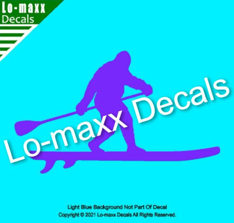Bigfoot Sasquatch Stand Up Paddle Board SUP High Quality Die Cut Vinyl Decal