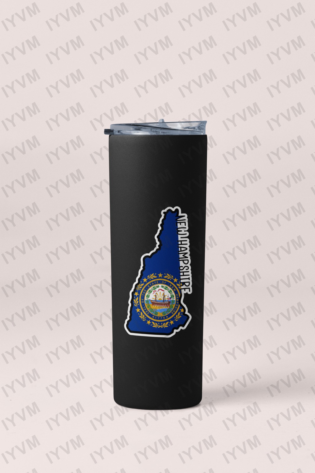 State of New Hampshire Flag Map Sticker Decal USA New Hampshire State