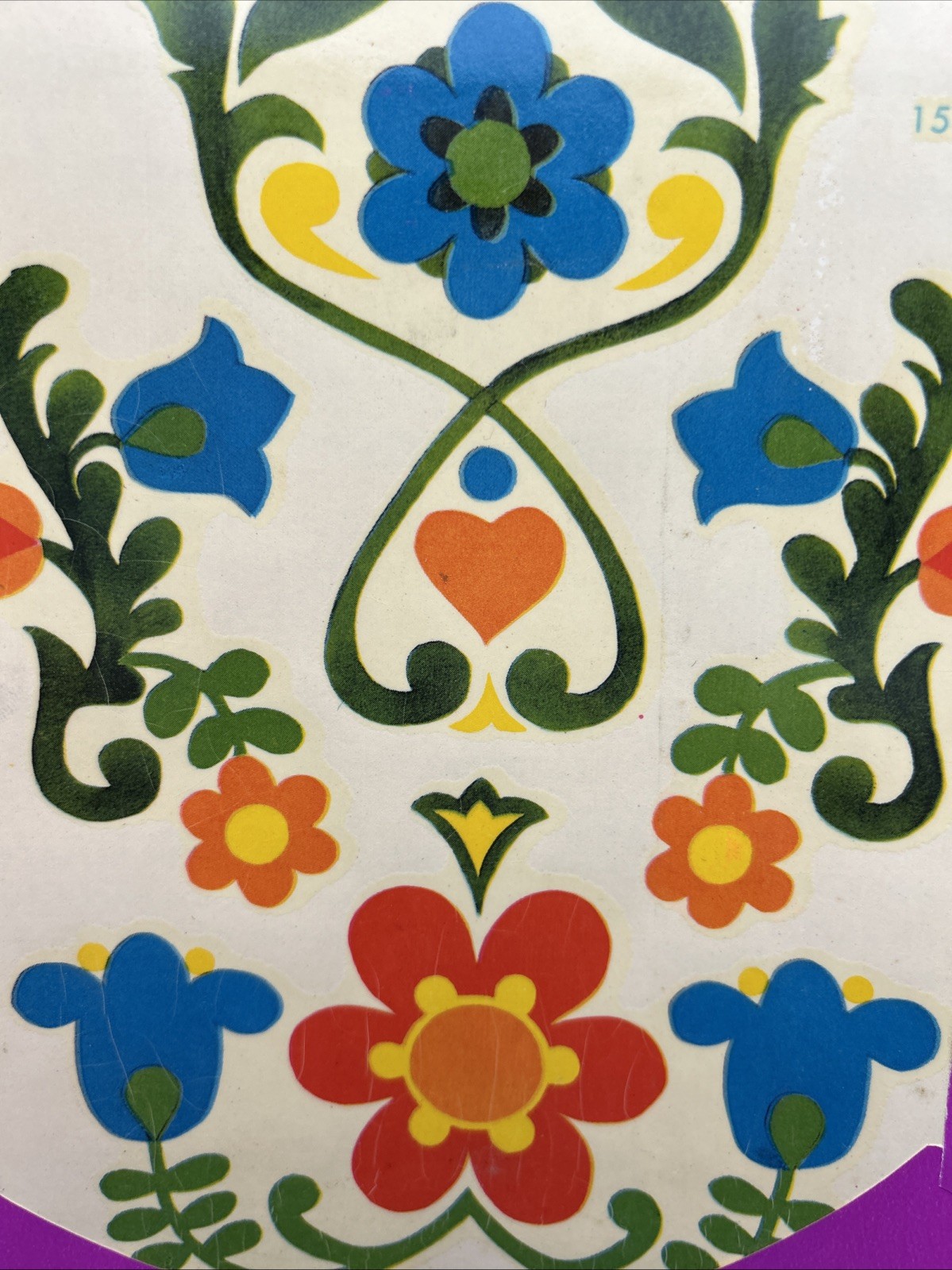 Vintage Meyercord Decorator Decals Retro Floral Dutch Folk Art 1538-D Craft
