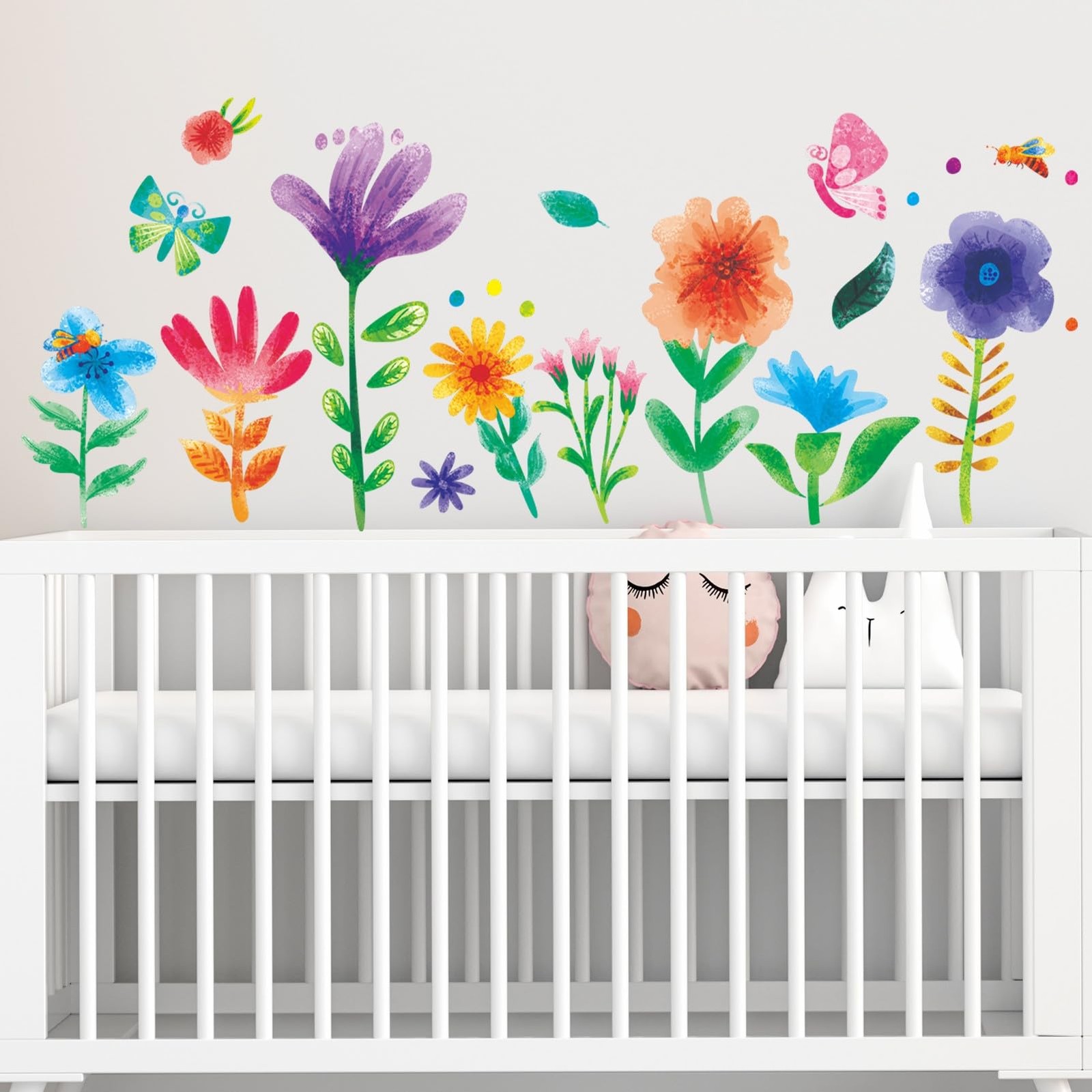 Flower Wall Stickers – Baby Boys Girls Garden Preschool Floral Wall Decals – …