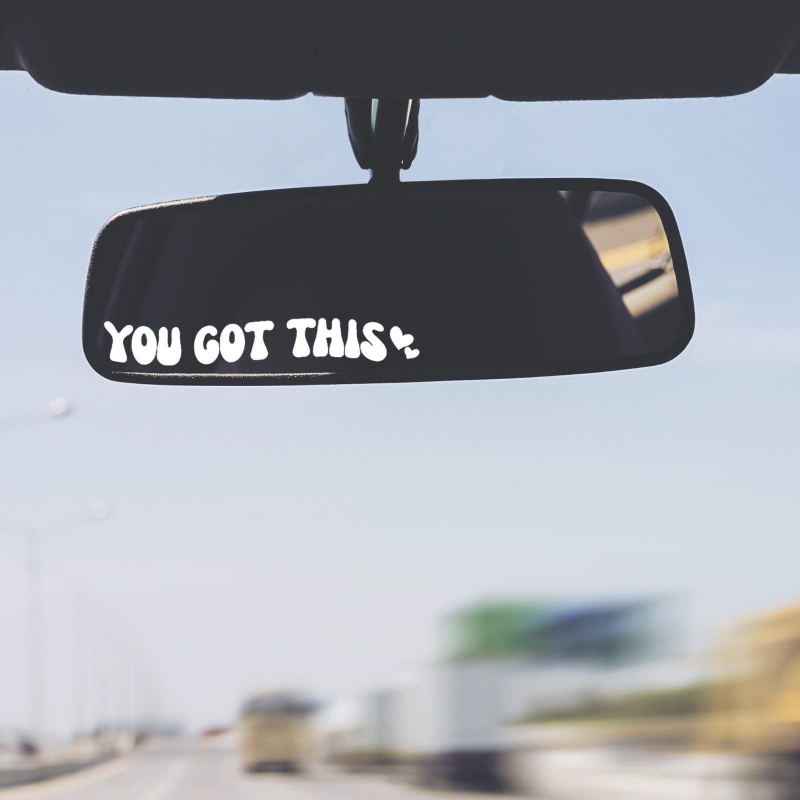 You Got This Heart Tiny Vinyl Decal Sticker Rearview Mirror Car Truck Set of 2