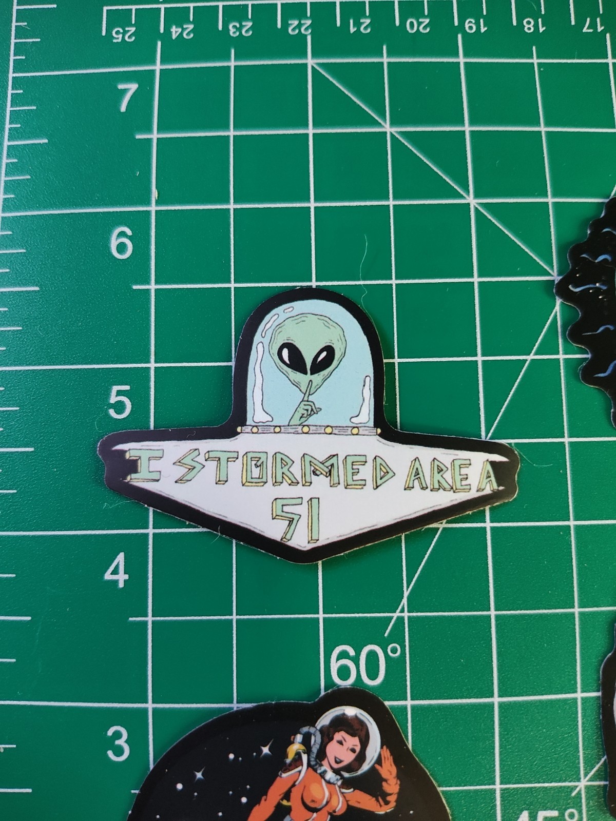 4 Space 2" Stickers Decals Mars Shuttle Fun Space Women Area 51