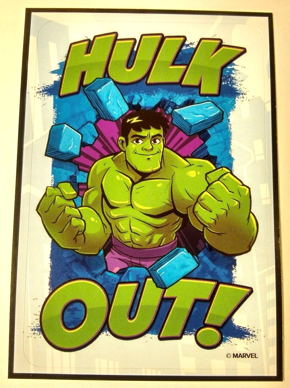 Official Marvel Superhero Adventures Hulk Sticker Vending Decal