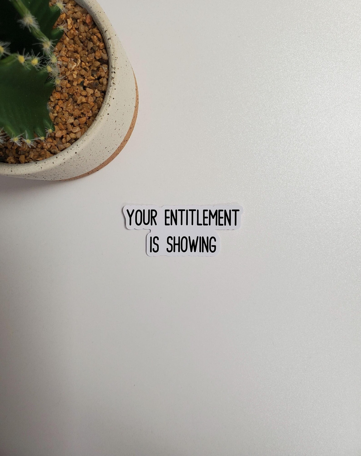 Your Entitlement is Showing Text Sticker | Glossy Vinyl