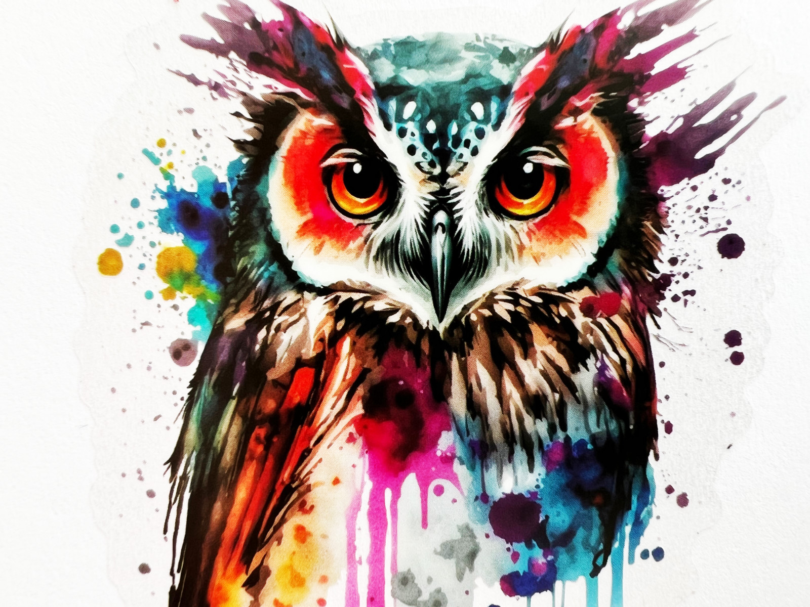 Snow Barn Owl 3 Inch Transparent Sticker Wild Birds Nature Hiking Camping Decal