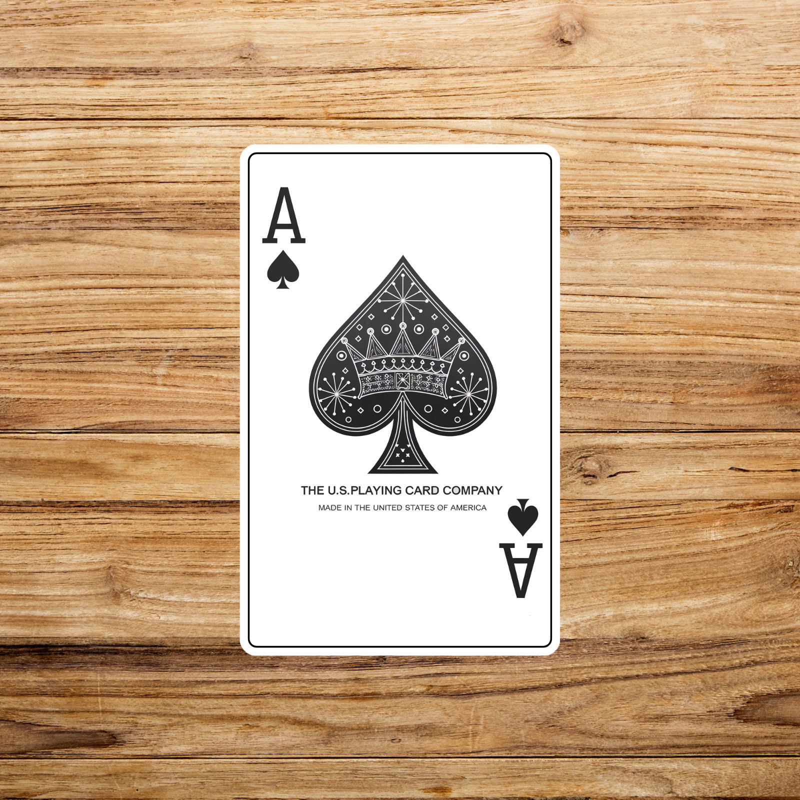 Vintage Ace of Spades Playing Card Sticker – US Made, Casino Poker Decal #2293