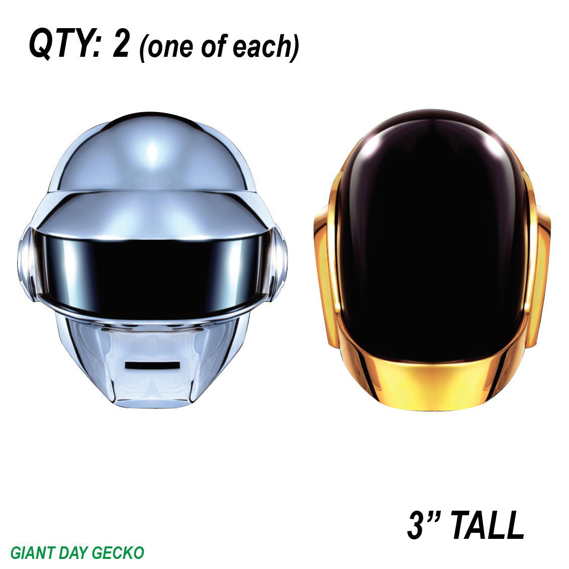 (2) QTY 2 DAFT PUNK Music Vinyl Decal Sticker For Car Laptop Skateboard NEW!