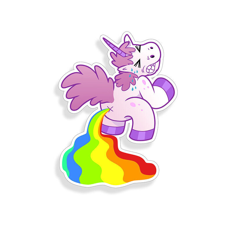 Unicorn Pooping Sticker Decal