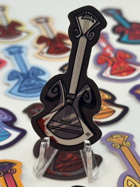Adam’s Guitars – Hazbin Hotel Fanmade 2” Vinyl Stickers