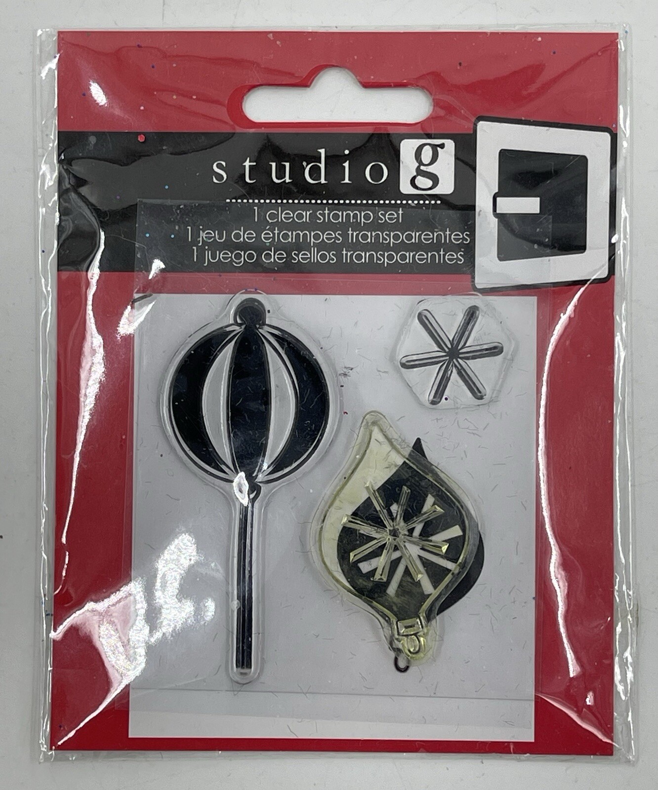 Studio G Cling Rubber Stamps Holiday Lollipop Snowflake Ornament New NIP