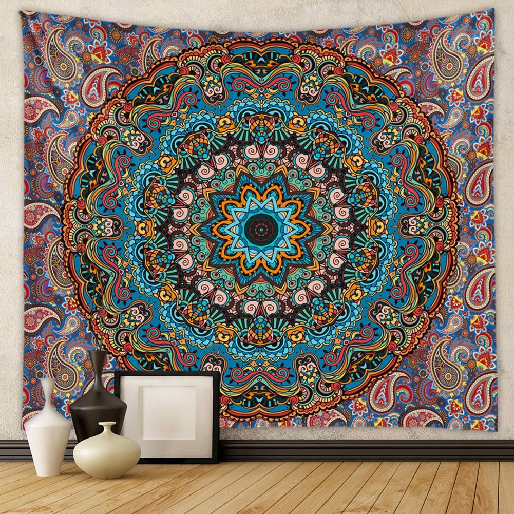 Vibrant and Colorful Mandala Wall Decor Perfect for Bohemian and Hippie Lovers