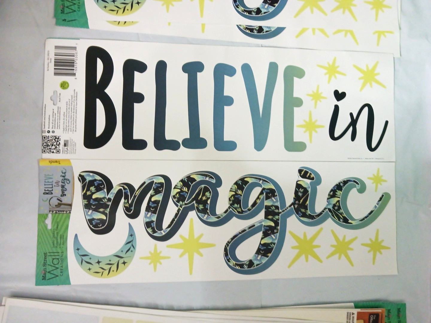 Wall Decal Stickers. 32 Large Sheets. Positive energy, believe in magic, Trees +