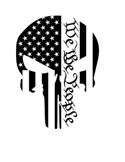 We The People Punisher Vinyl Die Cut Car Decal Sticker