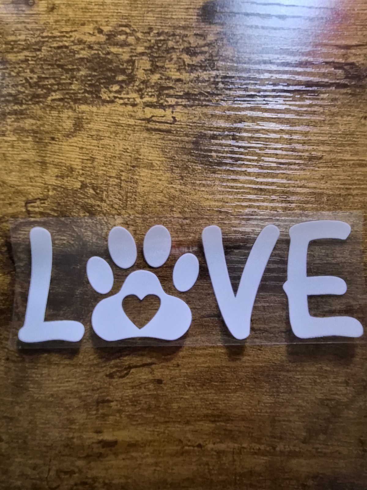 LOVE PAW 5 IN. WIDE High Quality UV DTF Decal Sticker waterproof USA NOT VINYL