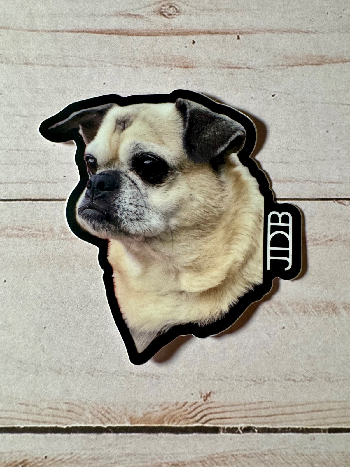 Chug 3” Vinyl Photo Sticker Artist JDB NO AI Pugs Chihuahua Dogs Cute Puppy Cats